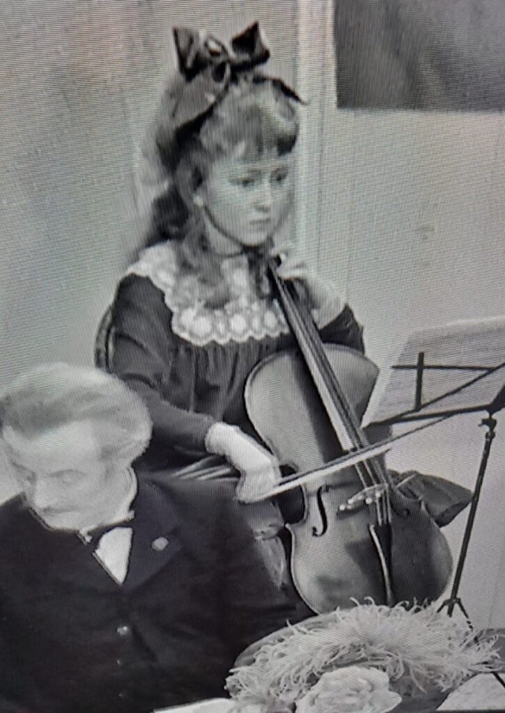 Janie as Rousseau’s ‘cello pupil, BBC, 1965.